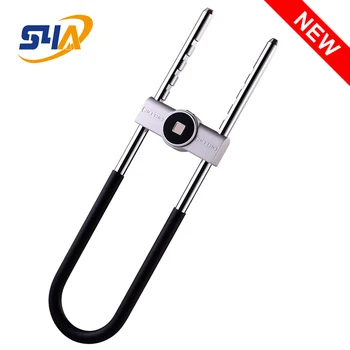 

U Shaped glass door lock with fingerprint bluetooth