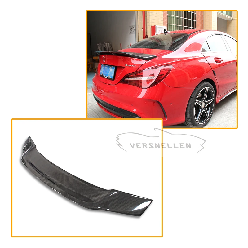 

Renntech Look Wing For Mercedes CLA CLA45 W117 C117 Matt Carbon Fiber Rear Trunk Lid Spoiler CLA180 CLA200 CLA250 CLA260 2013 ON