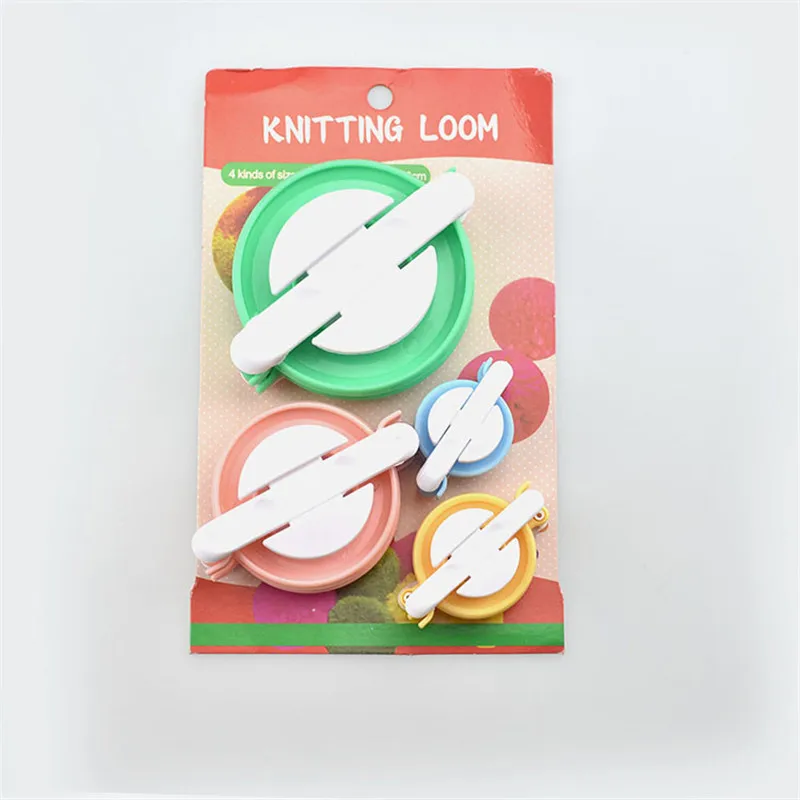 8pcsset DIY Knitting Tool Set Round Knitter Looms Ring Yarn Needle Sock Scarf Hat Maker Chirldren DIY Ball Yarn Weave Loom Set (12)