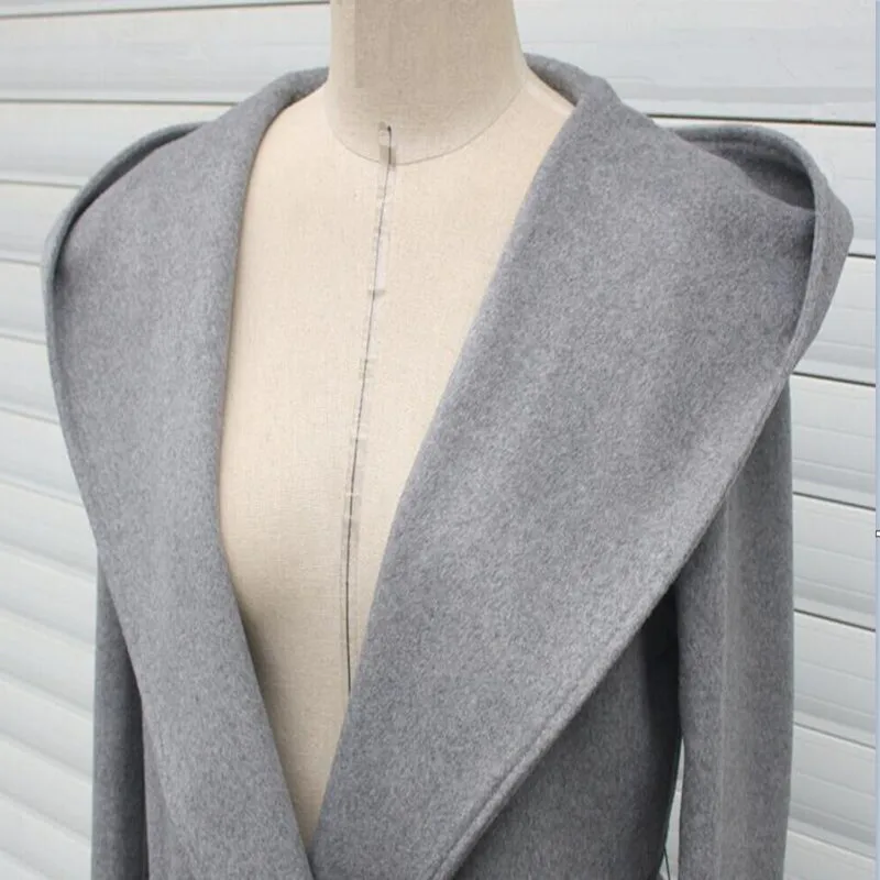 Новое осенне зимнее женское пальто Vestido размера плюс Свободное с регулируемой