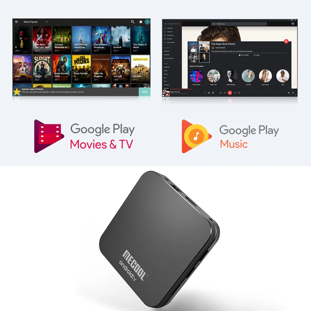 MECOOL KM9 A tv Android 9,0 Smart tv BOX Amlogic S905X2 Четырехъядерный 4G DDR4 32G EMMC rom телеприставка 4K 3D H.265 Wifi медиаплеер