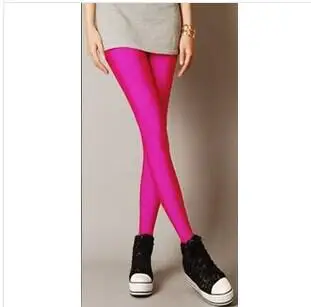 leggings with pockets 2021 Women Solid Color Fluorescent Shiny Pant Leggings Spandex maternity leggings Leggings