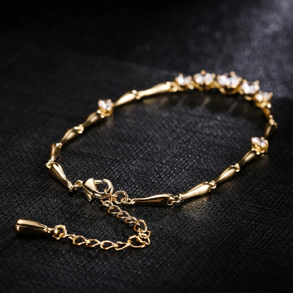 

Fashion Gold Sliver Bracelets Bangles Simple Woman Copper Alloy Bracelet Charming Bohemian Jewelry Trendy Brace Lace Chain Bijou
