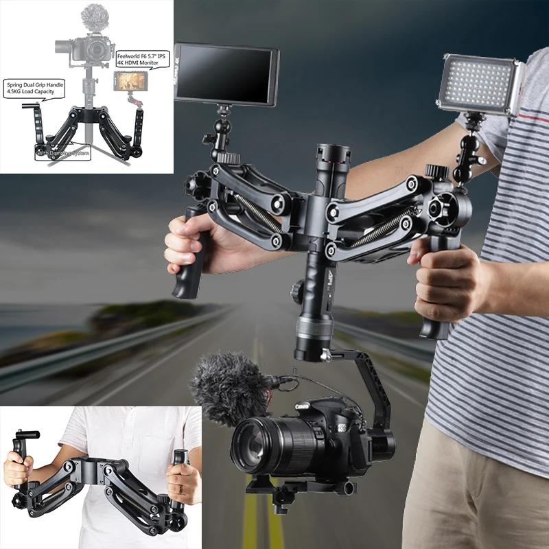 Steadymaker BOB Buster Gimbal Arm с пружинной двойной ручкой Steadicam Rig для Zhiyun Gimbal Crane 2 Plus Feiyu DJI RONIN S Moza