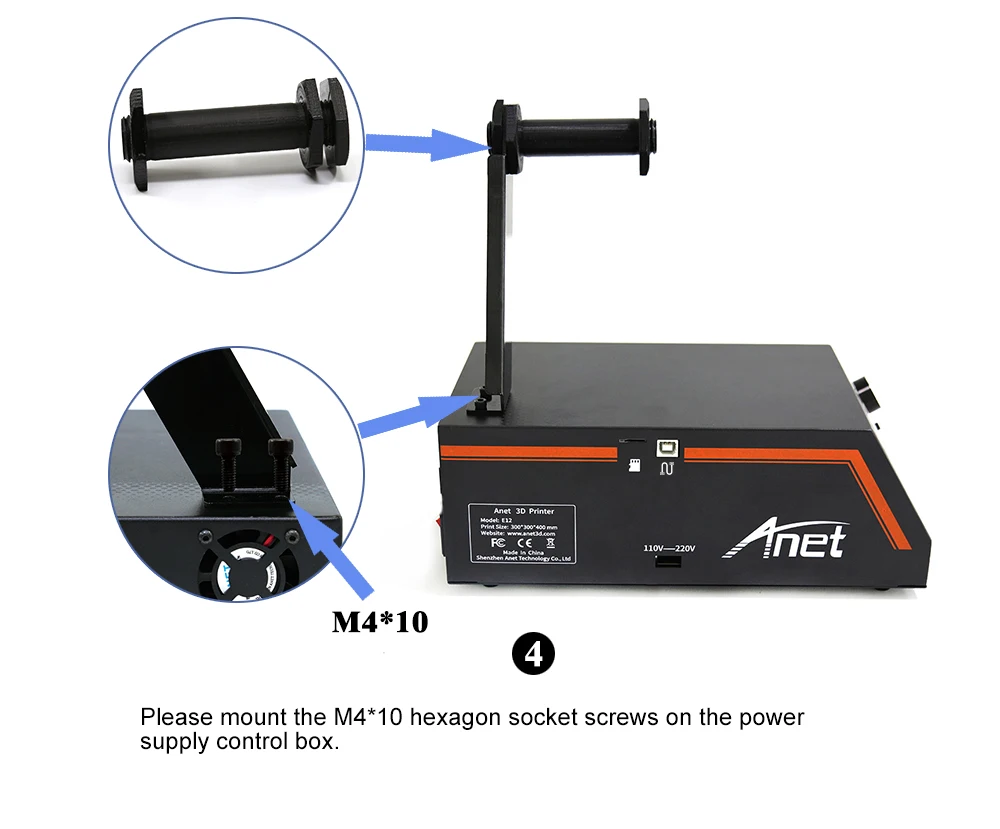 Anet Eagel серийный E10 E12 E16 настольный 3d принтер алюминиевая рама Высокая точность Reprap Prusa i3 большой размер DIY 3d принтер набор