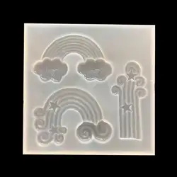 Радуга облако DIY силиконовые формы печенье, фондан, пирог DIY Создание украшений из каучука