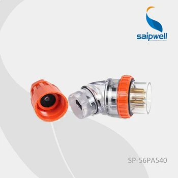 

IP66 250V 40A 5P Saip/Saipwell High Quality Coupler Connector /Australian Industrial Curved Male Electric Plug (SP-56PA540)