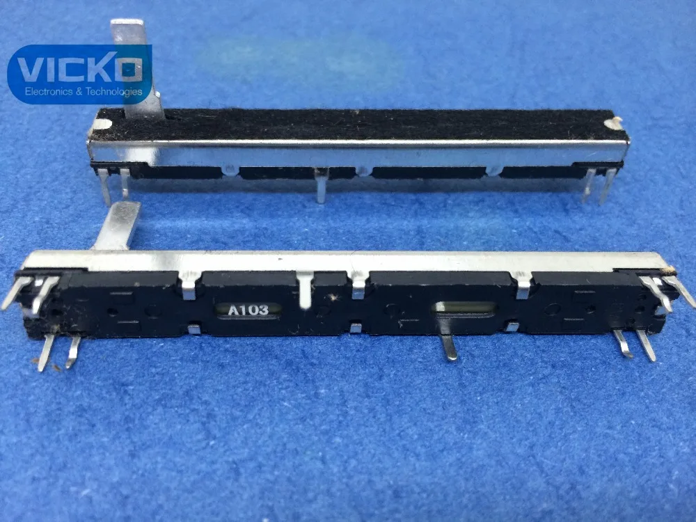

Straight Slide Double Fader for Soundcraft EFX8 Fader A10K A10Kx2 potentiometer total 75mm 7.5cm stroke 60mm handle 15mm switch