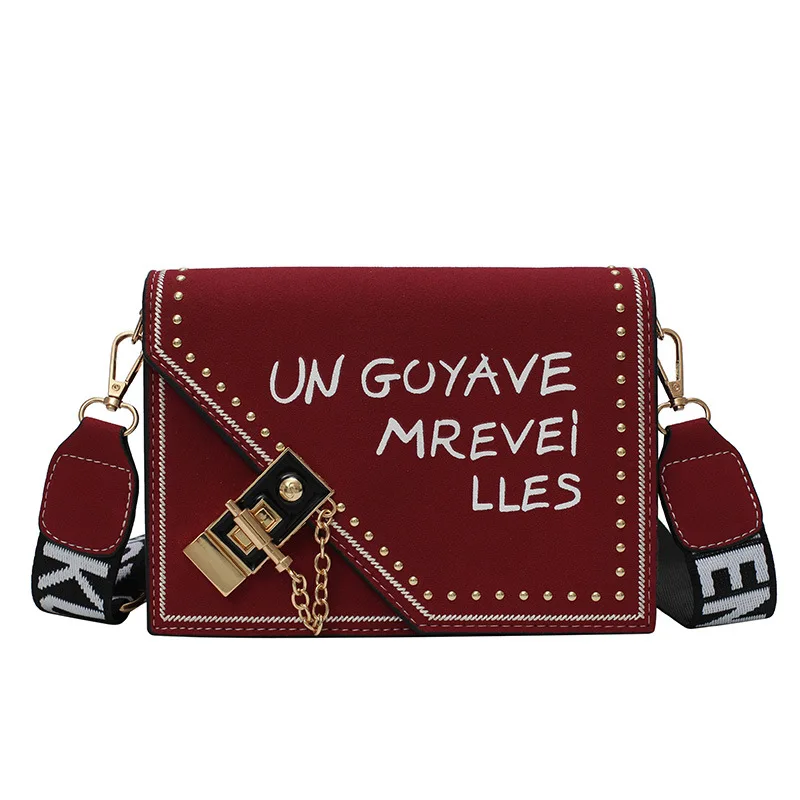

Spring 2019 New Small Square Bag Fashion Pu Leather Single Shoulder Lady Slant Wide Shoulder Straps Hasp Handbags Personality
