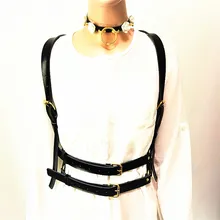 Женский панк чокер и жгут шипованные заклепки ручной работы для тела Связывание женский красивый цветок крутящий момент Золотой Металл ожерелье пояс