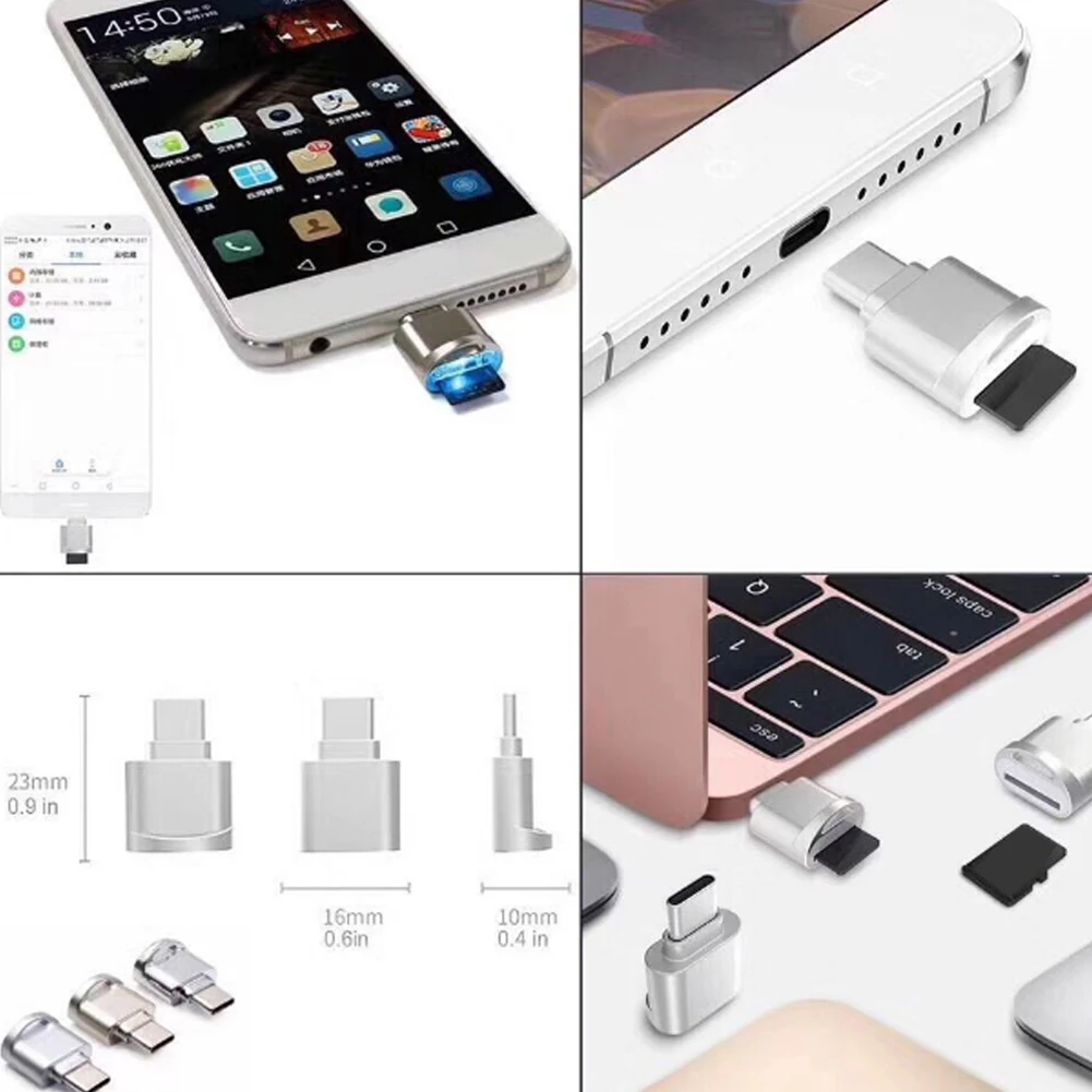Планшет ноутбук Plug And Play брелок type-c смартфон стандарта OTG адаптер портативный Преобразователь USB 3,1 флэш-памяти мини-считыватель карт