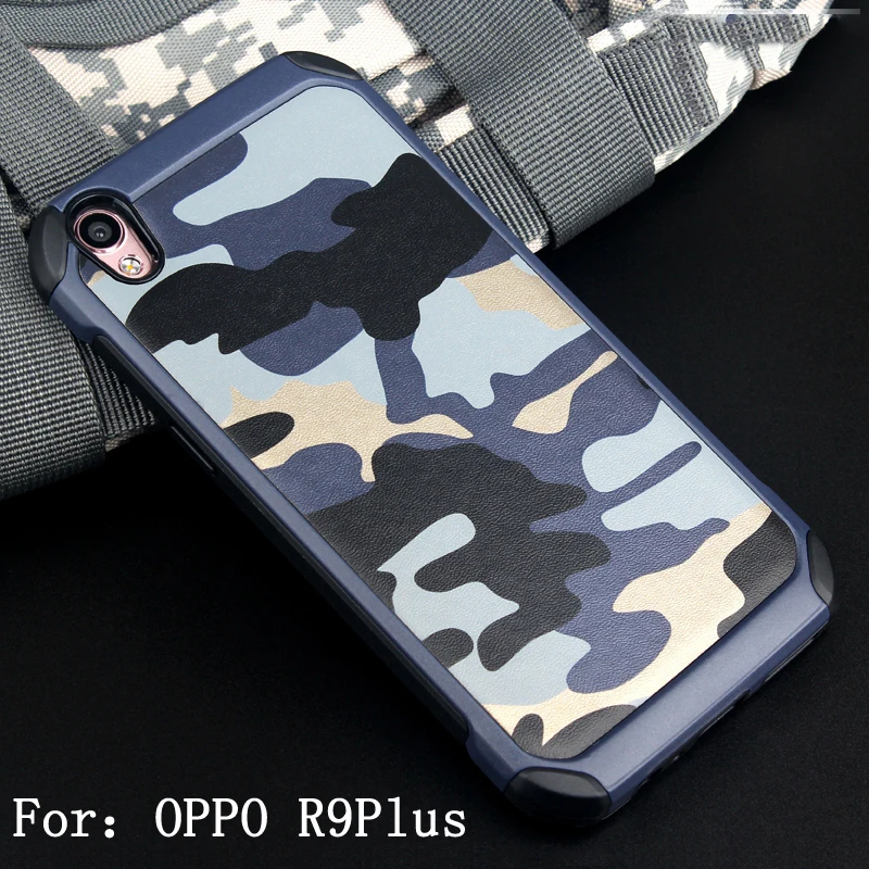 For OPPO R9 Plus Case 2 in1 Army Camo Camouflage Pattern PC+TPU Armor Anti-knock Protective Back Cover plus 6.0 inch |