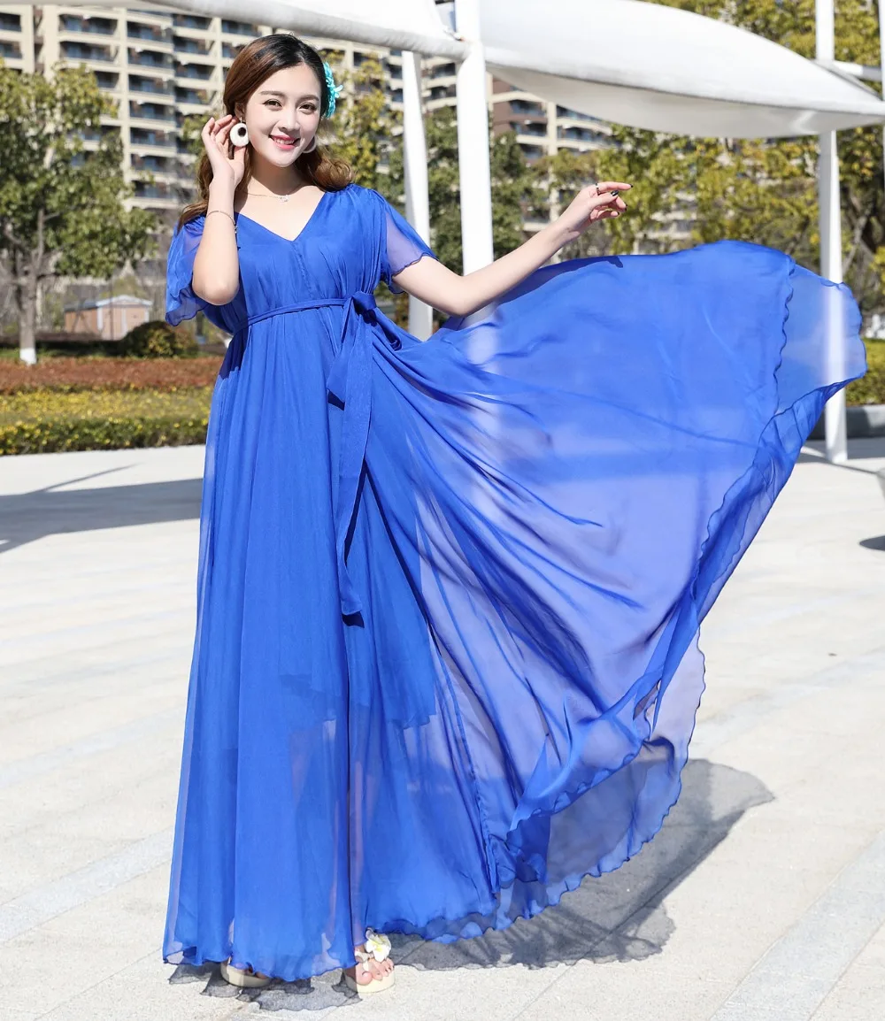Dhonneur Femmes Robe Celebrity Plage Graduation Mousseline