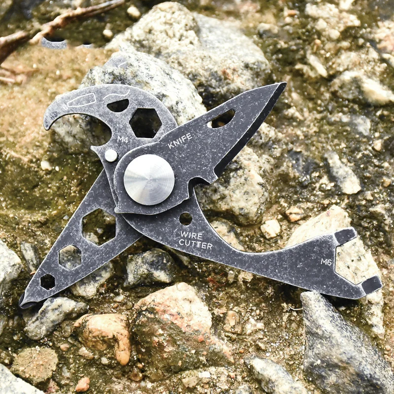 

Stainless Steel EDC Tool Kit Multi Tool with Screwdriver Knife Allen Wrench Wire Cutter and Bottle Opener for Camping and Hiking