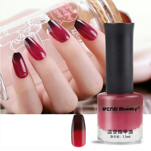 1 Bottle 7 5ml Thermal Nail Polish Dark Red Temperature Color 1 Bottle 7 5ml Thermal Nail Polish Dark Red Temperature Color Changing Art
