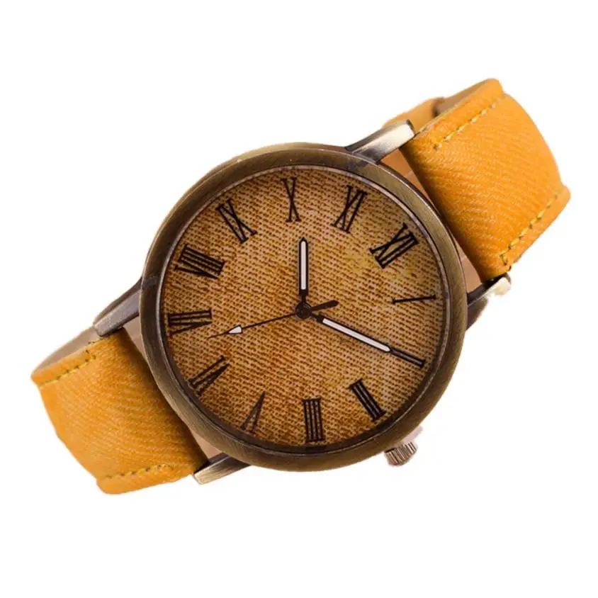 

Retro Vogue Men Watch Top Brand Luxury WristWatch Cowboy Leather Band Analog Quartz Watch Reloj Hombre