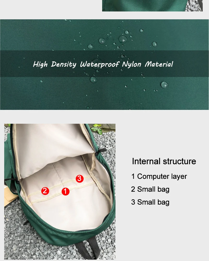 DCIMOR высококачественный однотонный водонепроницаемый нейлоновый женский рюкзак, женский рюкзак для путешествий для девочек-подростков, школьный рюкзак Mochila