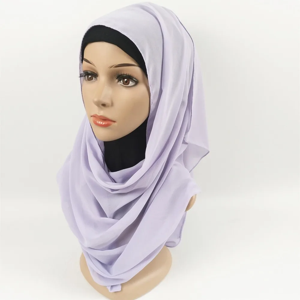 24 50 шт./партия, высококачественные простые шифоновые платки с пузырьками, повязки на голову, популярные хиджабы, летние мусульманские шарфы