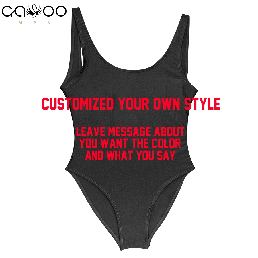 Customized Letter Personalized Slogan Swimwear One Piece Swimsuit Make