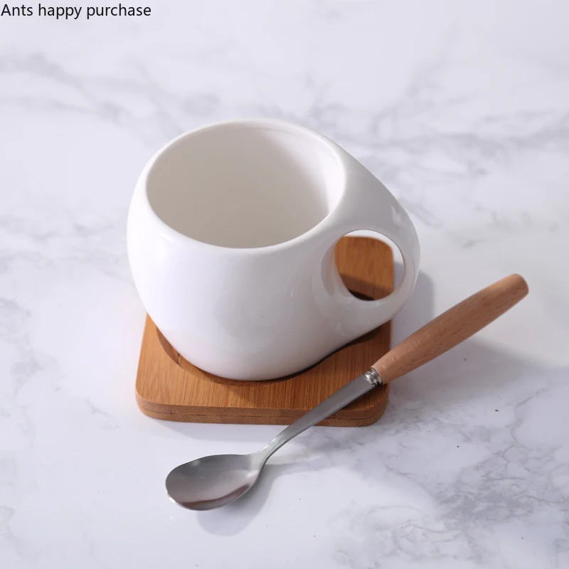 

Creative Coffee Mugs White Ceramic Cups 186ml Travel Mug Camping Mugs Suit for Coffee Tea Beer Beverage