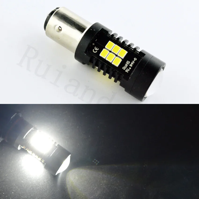 

1pc x 6W S25 1157 P21/5W BAY15D BA15D BAZ15D 3030 21SMD LED Bulb Car Reverse Backup Brake Light White