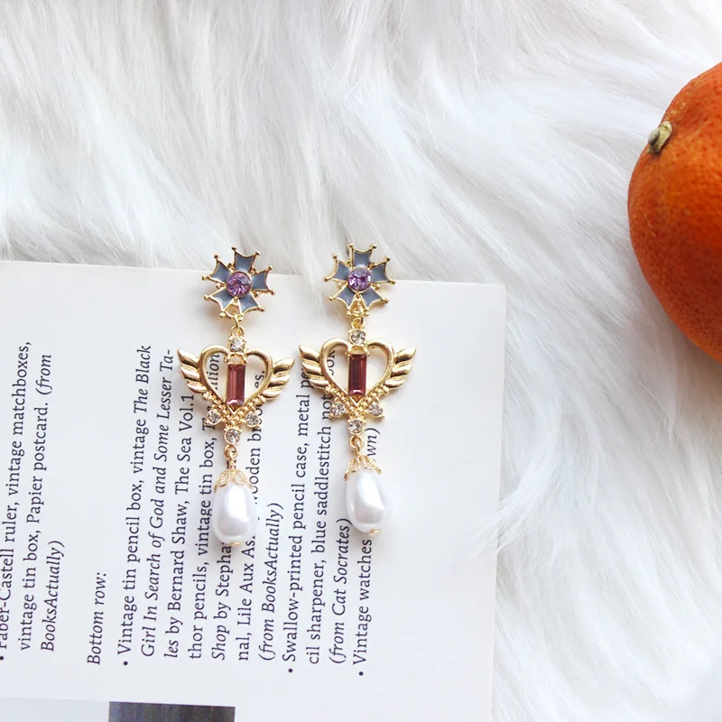 12 Styles Series Set Rhinestone Long Star Moon Tassel Earrings Luna Cat Key Wand Sailor Moon Earrings For Women Lady Girls Gifts - Image 4