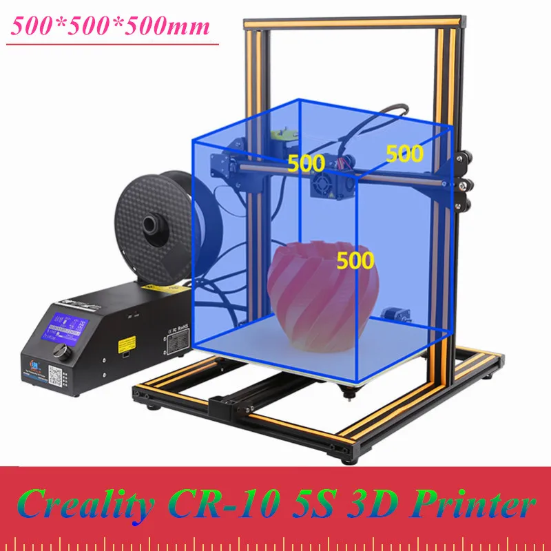 

CREALITY 3D CR-10S 3D Printer with Filament Alarm Monitor Dual Upgrade Lead Screw Z Axis Large Print Size 500 x 500 x 500mm