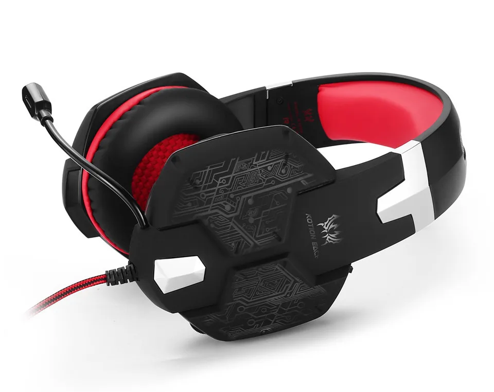 KOTION EACH G1000 Stereo Gaming Headphones Over Ear PC Gamer Headset with Microphone Breathing LED Light for Computer Game (8)