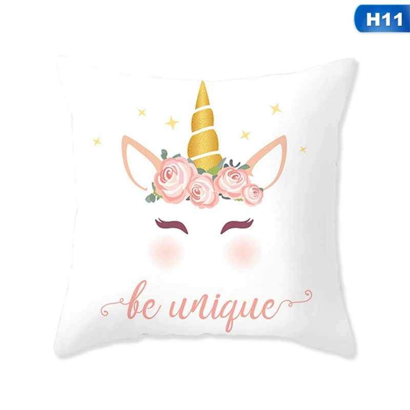 45x45cm Flamingo Unicorn Pillow Case Decorative Pillowcase -Unicorn Fashion HTB1vw8YXvfsK1RjSszbq6AqBXXa3