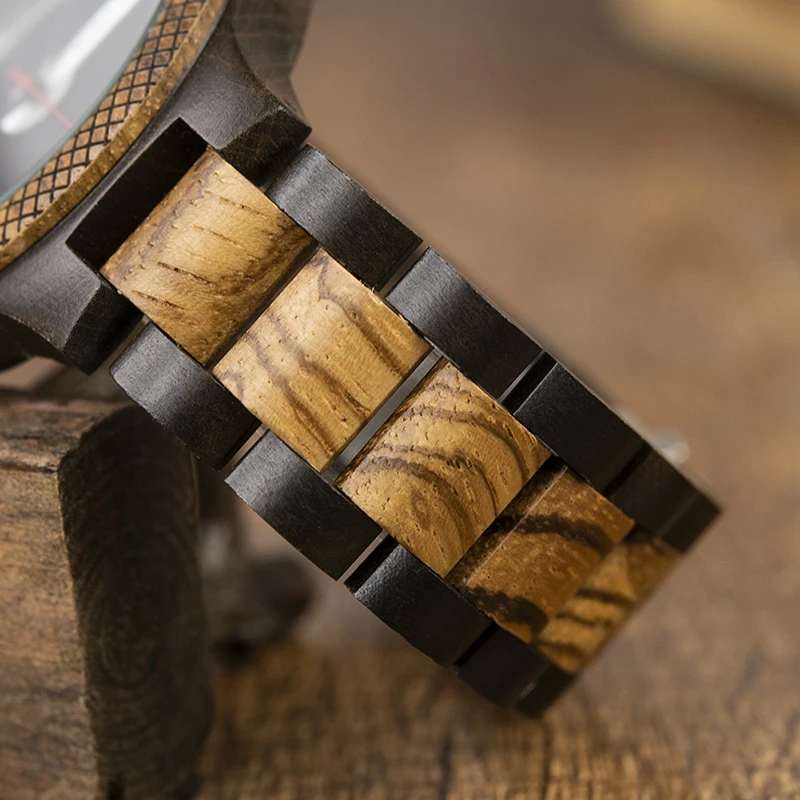 BOBO птица деревянные часы ручной работы Для мужчин Relogio Masculino Японии двигаться Для мужчин t кварцевые часы гравировкой отличный подарок для