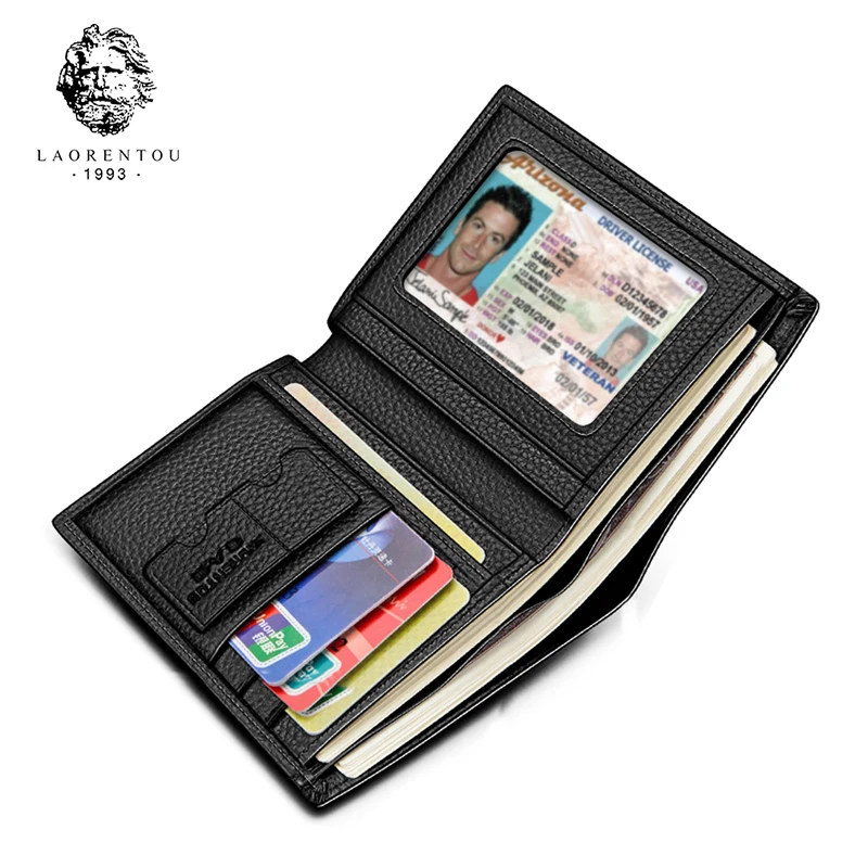 Laorentou Men Wallet Genuine Leather Casual Wallet for Men Short Wallet Standard Wallets Card Holders Vintage Luxury Man Purse Laorentou Men Wallet Genuine Leather Casual Wallet for Men Short Wallet Standard Wallets Card Holders Vintage Luxury Man Purse
