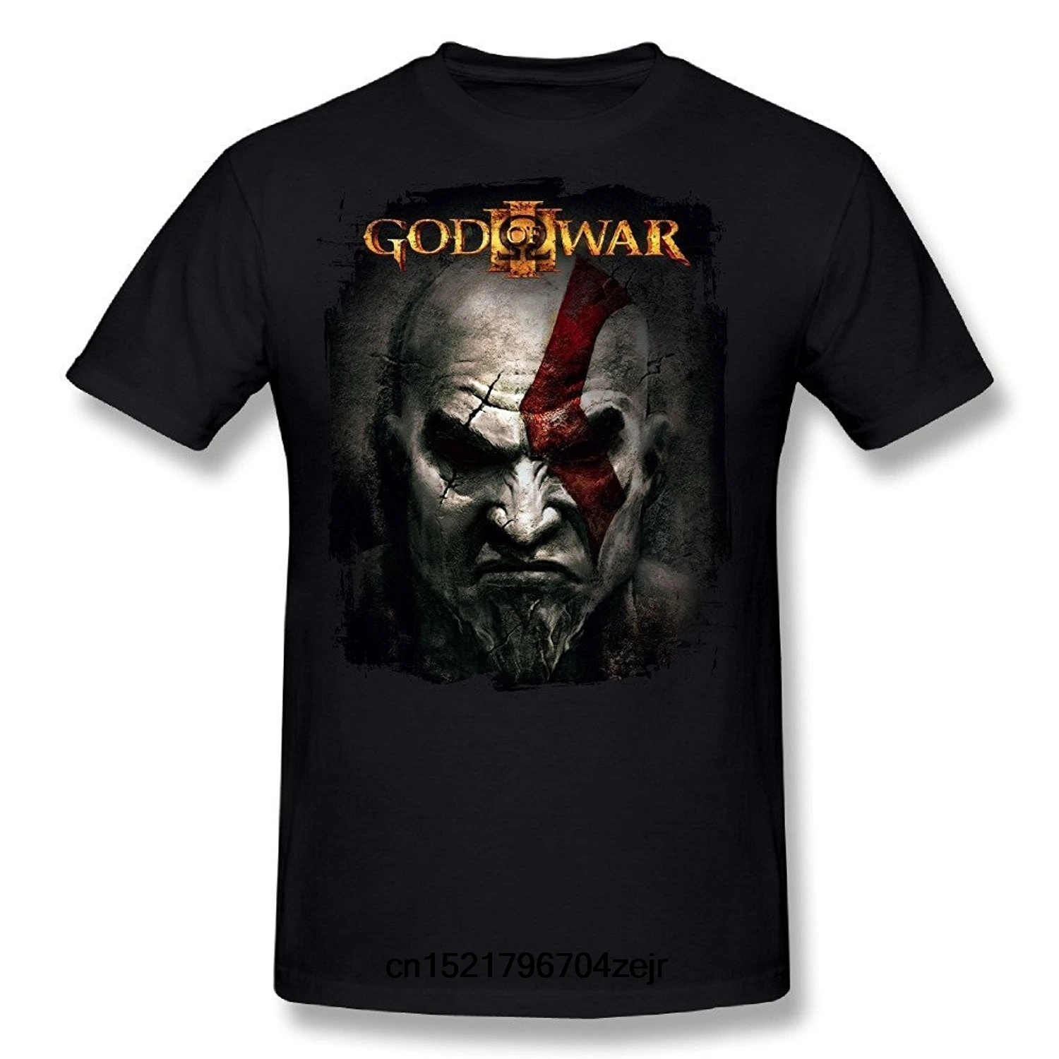 Мужская футболка Kratos God Of War художественная Черная забавная новинка wo для мужчин |