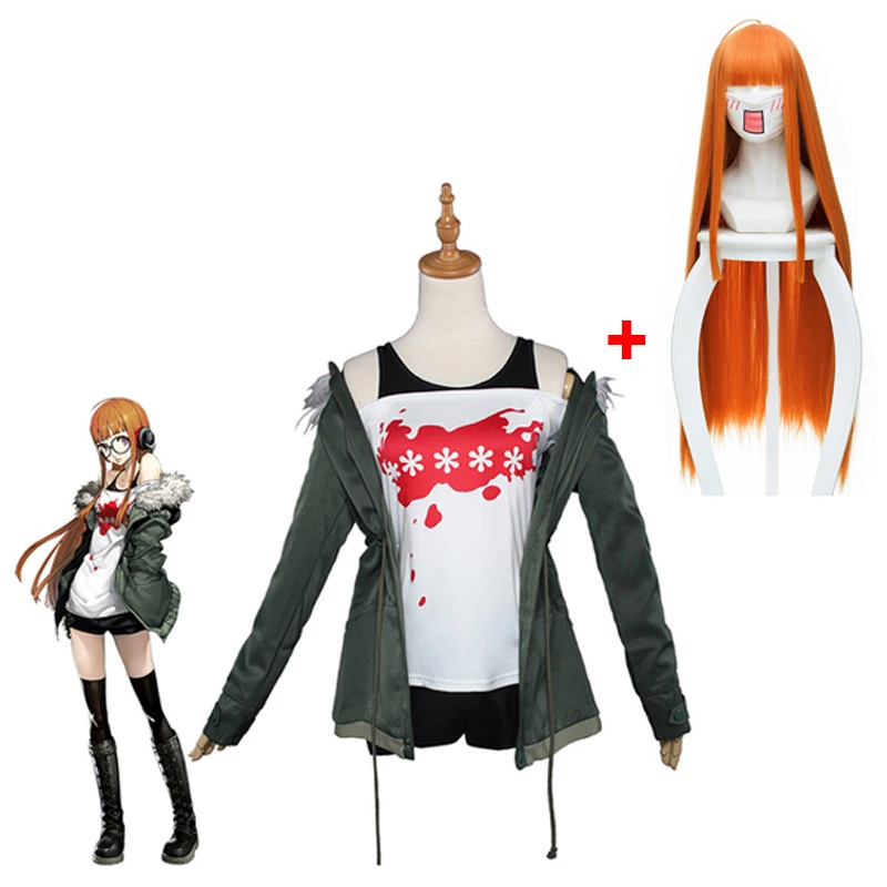 Futaba Sakura Cosplay игра Persona 5 костюм Navi косплей женщины Хэллоуин Вечеринка костюм| |