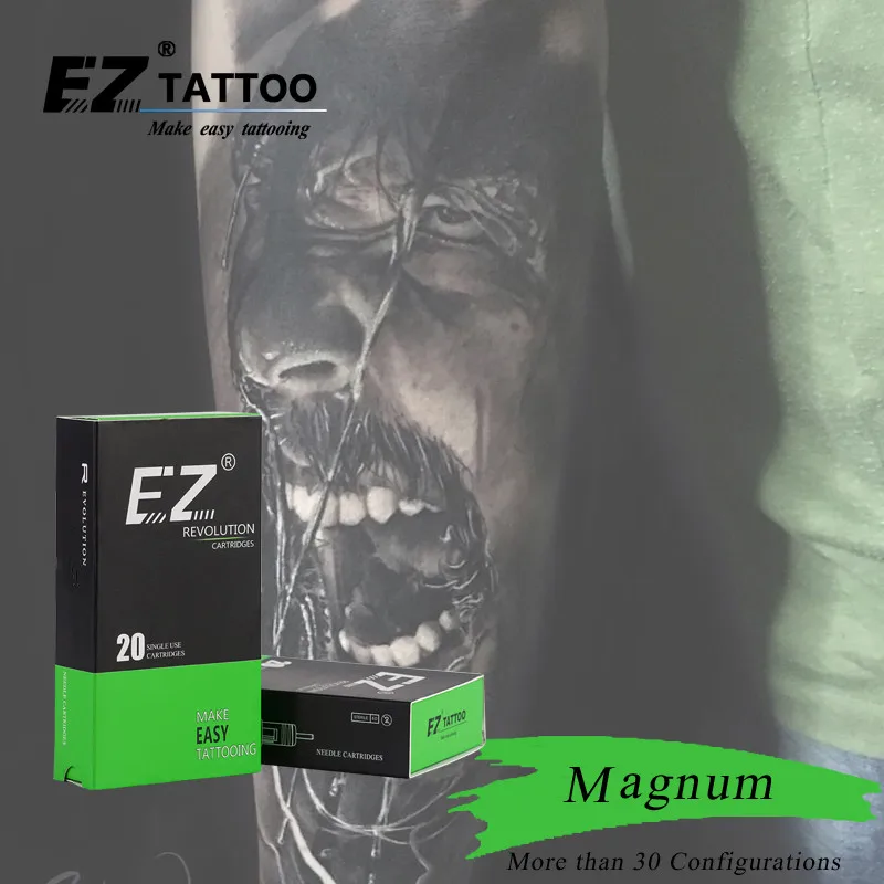 EZ революция иголочный картридж#08 Bugpin 5,5 мм длиной с коническим отверстием производства Magnum иглы татуировки для картридж татуировки ручки 20 шт./кор