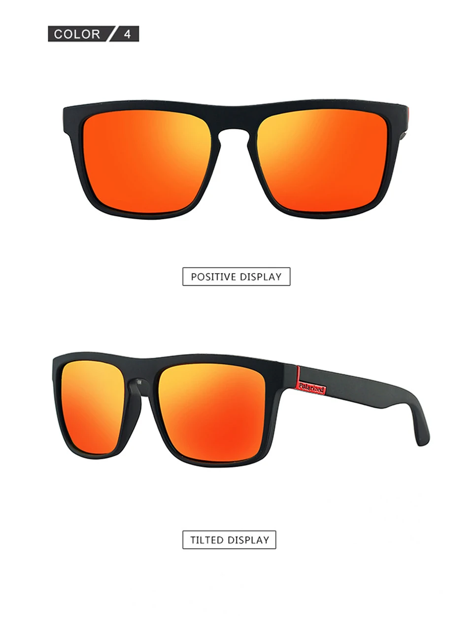 jumlai Fashionable Polarized Sunglasses Men Women Reflective Coating Square Sun Glasses UV400 Driving Fishing Sport Eyewear (7)