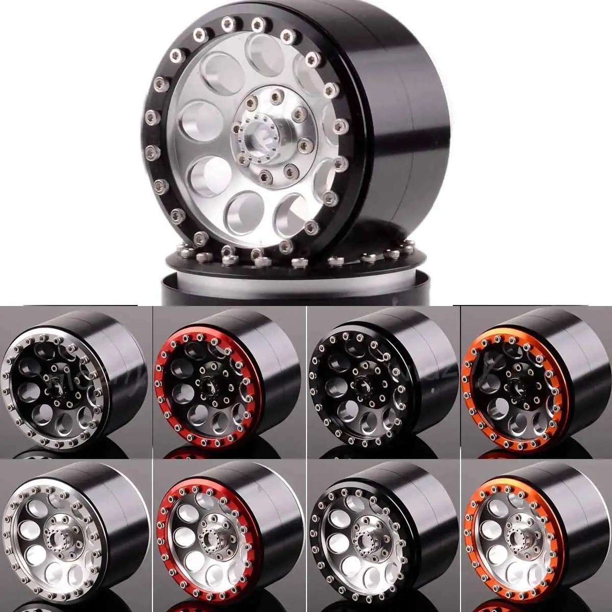 

1PCS 2.2" Aluminum Beadlock Wheels Rock Crawler Axial Traxxas HPI RC Car 2020