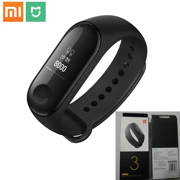 

2018 New Original Xiaomi mijia Mi Band 3 Smart Bracelet Black 0.78 inch OLED miband 3 Instant Message Call Weather Forecate