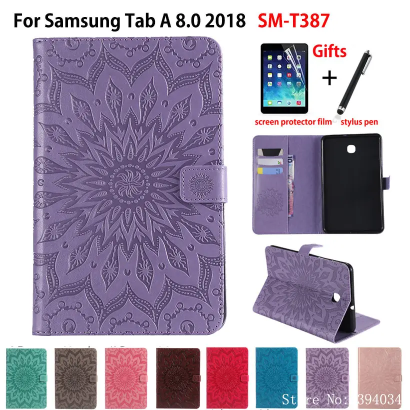 Женский чехол для Samsung Galaxy Tab A 8 0 T387 T387V 2018 дюйма планшета рельефный