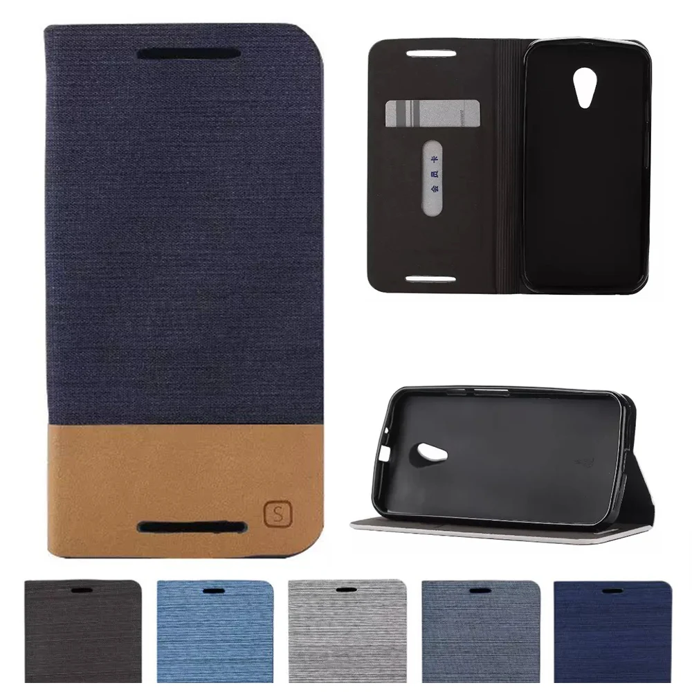 

Case For Motorola Moto G 2nd Gen G2 G 2 G+1 XT1 XT1063 XT1068 XT1069 Denim Case Flip Leather Phone Cover For New Moto G LTE para