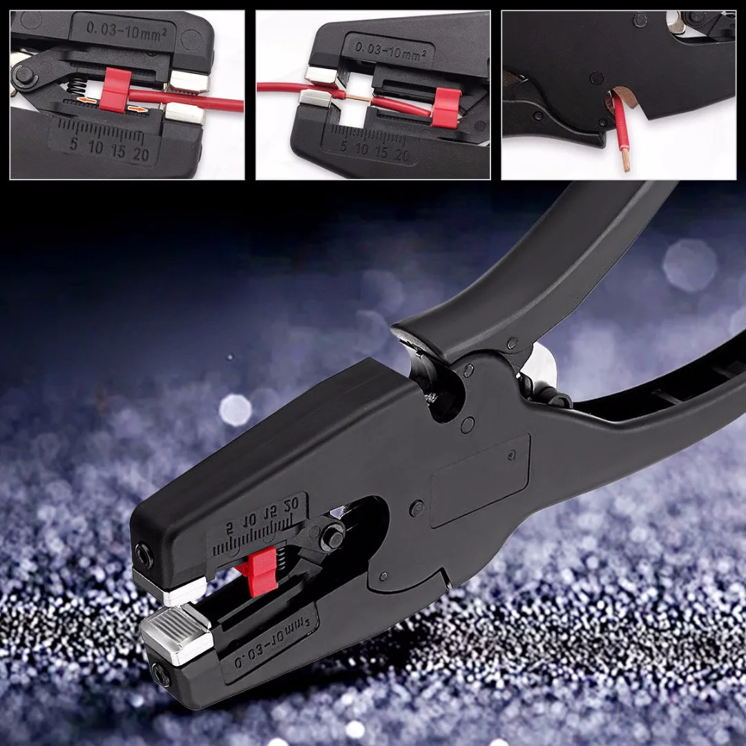 New 0.03-10mm Adjustable Electric Cable Wire Crimper Stripper Stripping Pliers  Multifunctional automatic wire stripping pliers