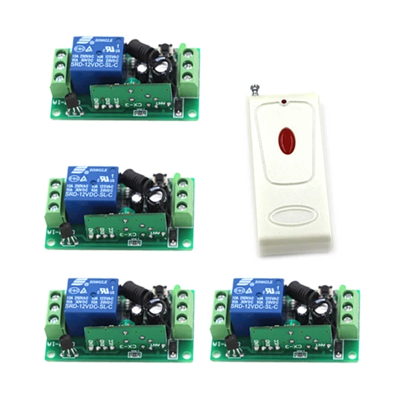 Hot remote control switch 12v rf garage door remote control learning code relays self-lock rf switches 4382 for ballan fm404b 4013 fm404 fm self learning compatible garage door cloning remote control free shipping