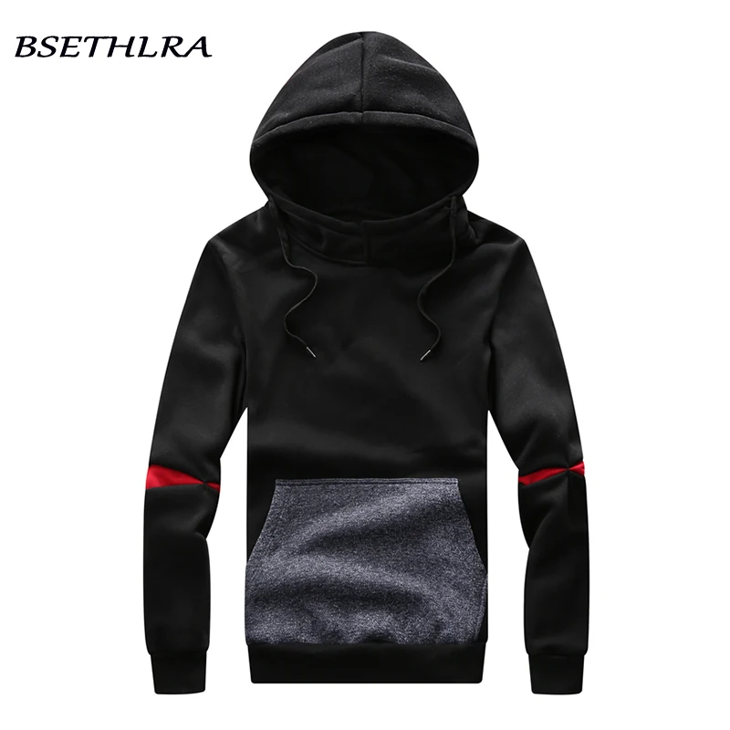 

BSETHLRA 2019 Hoodies Men Autumn Spring Hooded Brand Clothing Black Hip Hop Tracksuits Streetwear Casual Sweatshirt M-3XL Y34