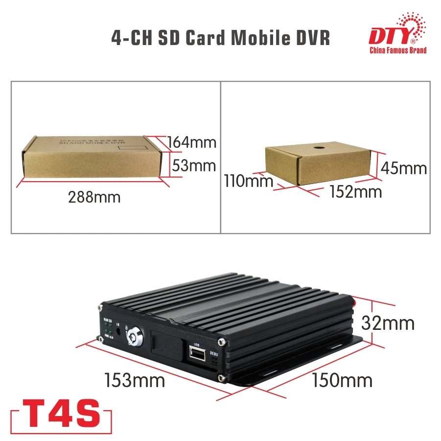 T4S основной mdvr Заводская прямая конкурентоспособная 4ch h.264 720p ahd sd карта