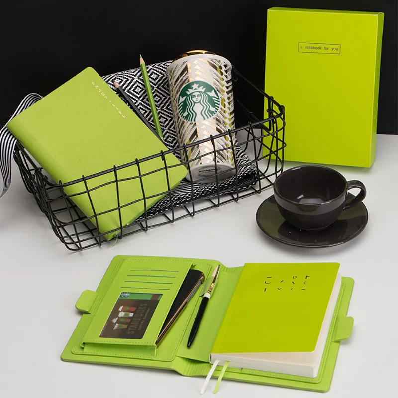 Small And Fresh Simple Business Notebookleather Notebook Hardcover Diary