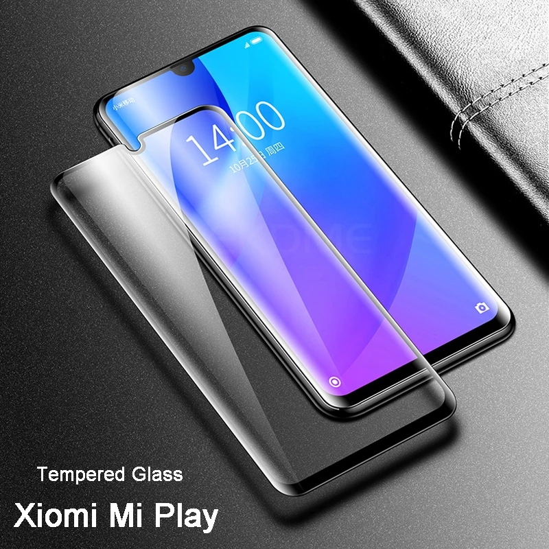 

EKDME 9H Full Cover Tempered Glass For Xiomi Mi Play Screen Protector Glass For Xiaomi Mi Play Miplay 5.84 Protective Glass Film