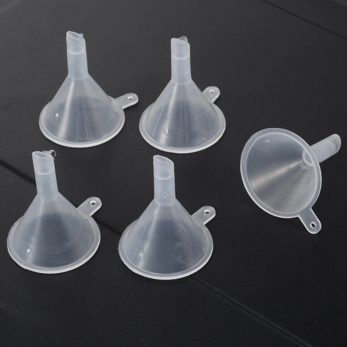 5pcs/lot Mini Plastic Funnel set Clear Funnel Hopper Perfume Diffuser Oil Liquid Lab Filling Tool for Home Kitchen Gadgets