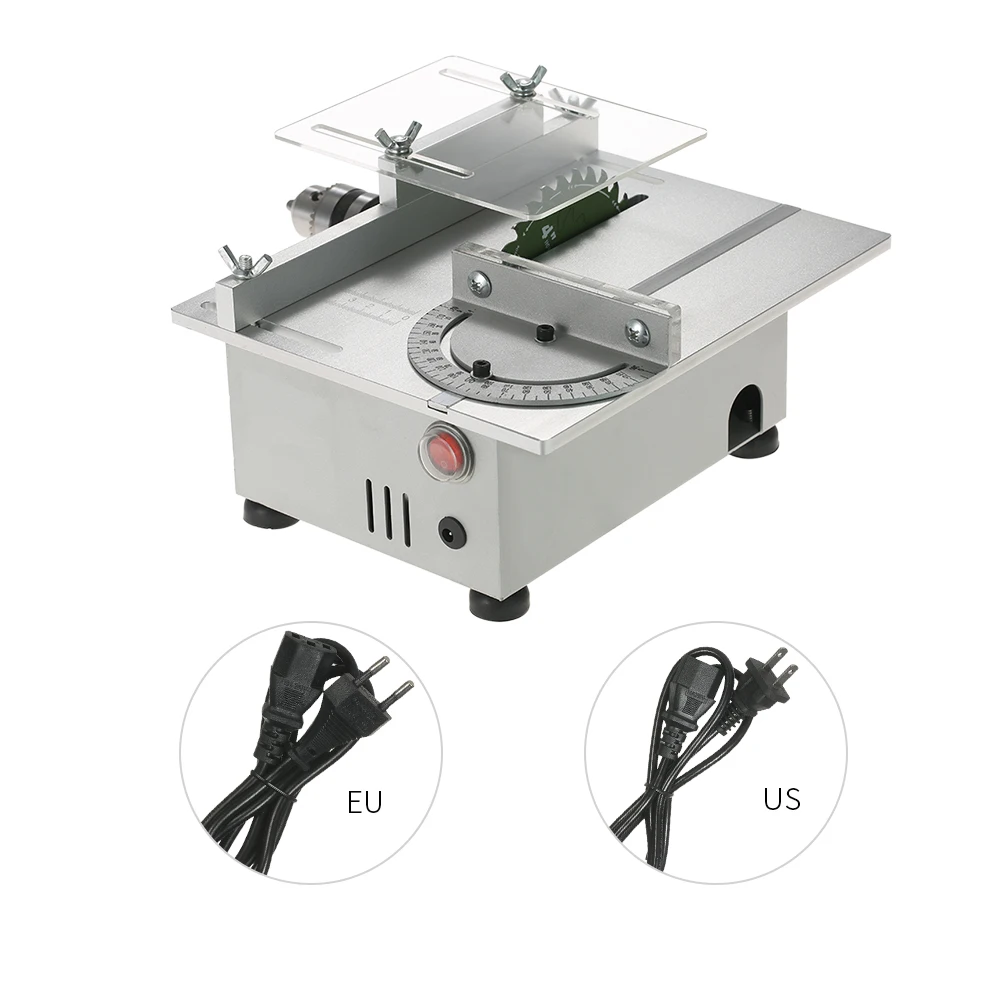 100 Вт мини-настольная электрическая пила, алюминиевые пилы, сделай сам, деревообрабатывающие пильные станки, 7000 об/мин, скамейка для резки печатных плат, модель цепной пилы, электроинструменты