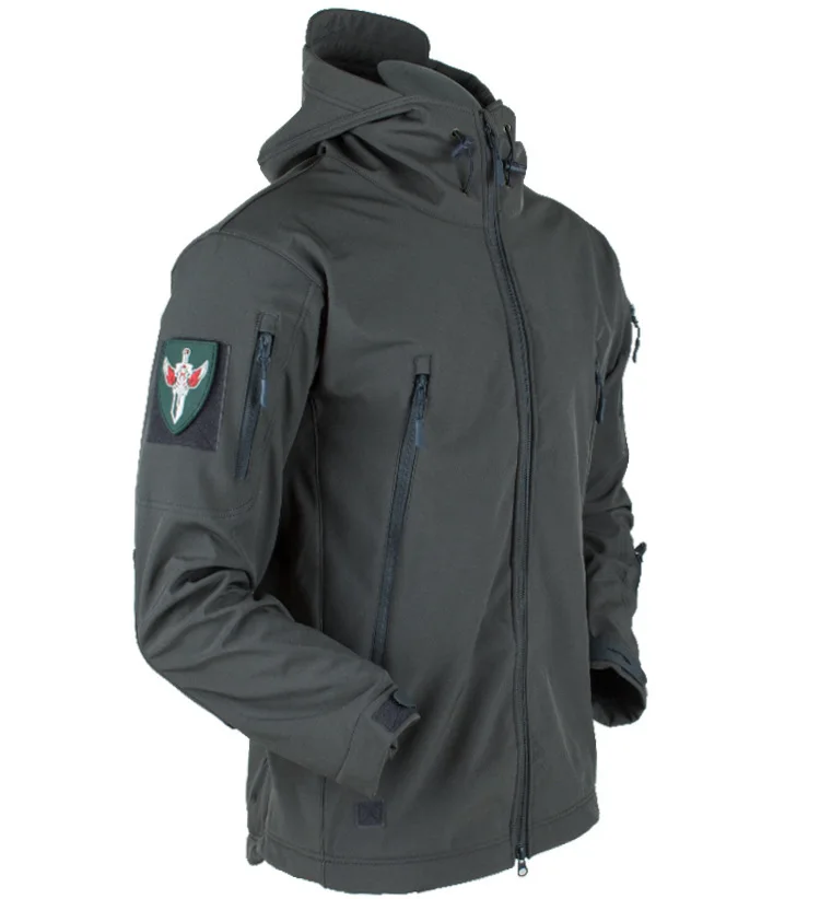 Pele de tubarão jaqueta softshell masculino ao