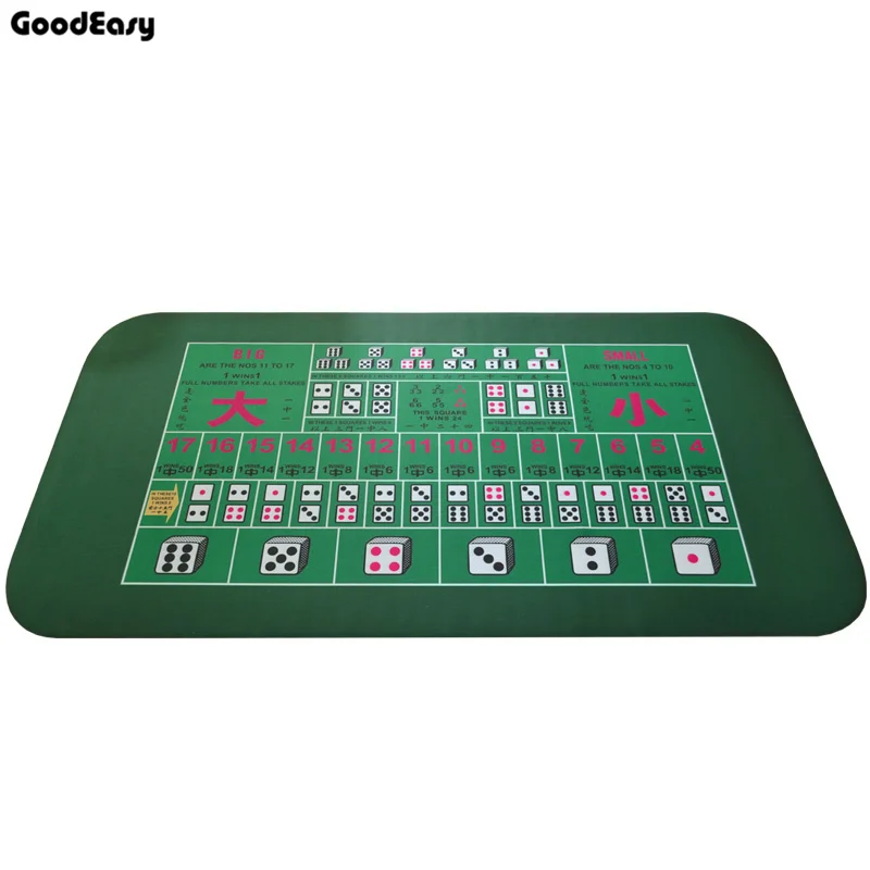  1.8*0.9m Green Rubber Poker Table Mat Poker Gaming Mat Table Cloth Game TableCloth Sic Bo with Chin