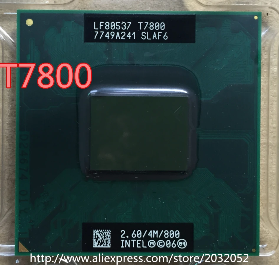 Original lntel CPU laptop Core 2 Duo T7800 t7800 CPU 4M Socket 479 ...
